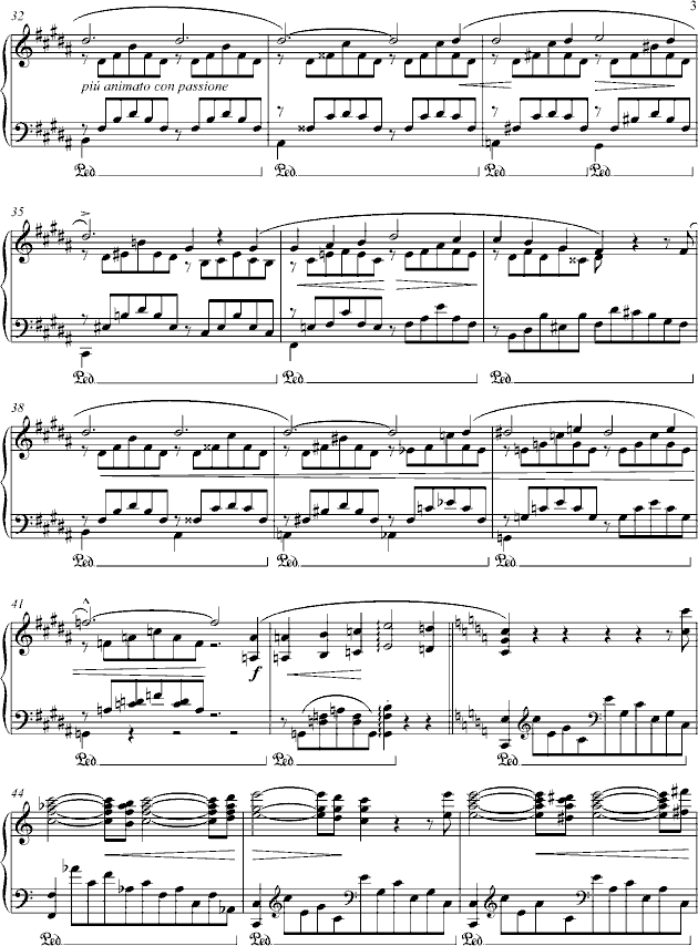 Liebestraume钢琴曲谱（图3）