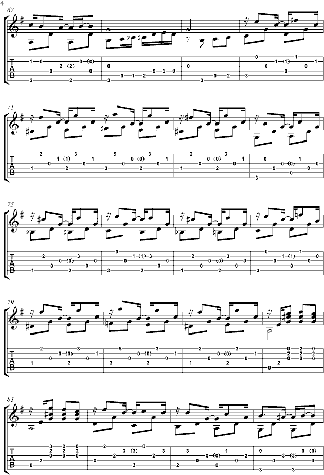 吉他练习曲钢琴曲谱（图4）