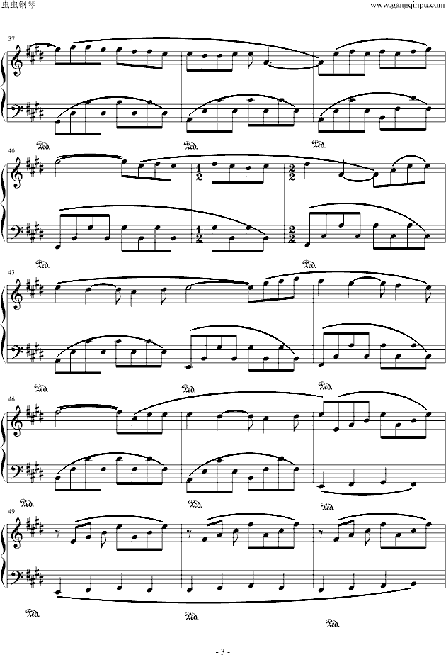 痛苦的心钢琴曲谱（图3）