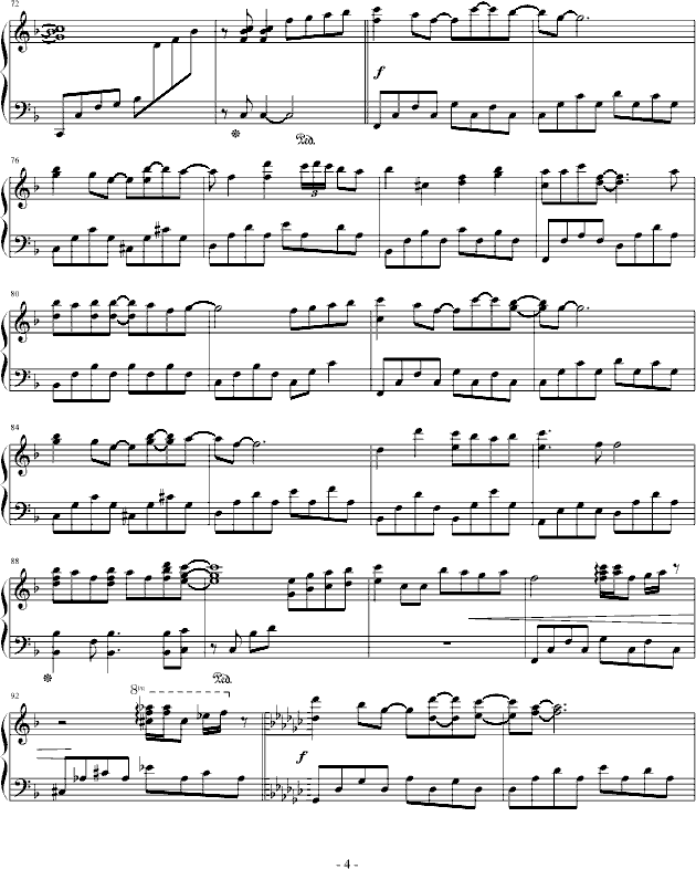 龙猫钢琴曲谱（图4）