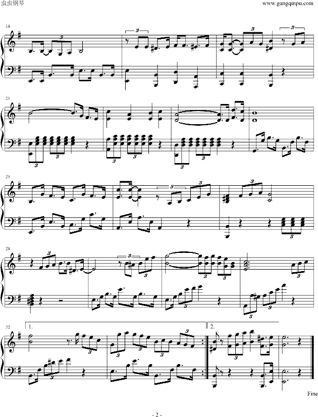 我只知道爱情钢琴曲谱（图2）