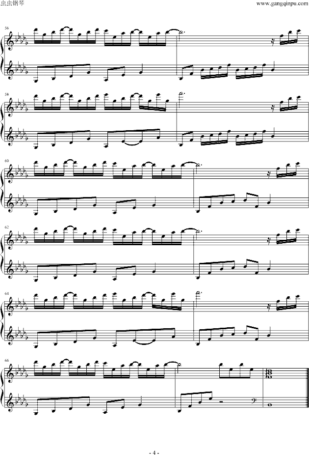 emptyroom钢琴曲谱（图4）