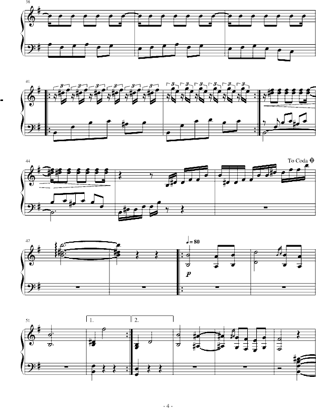 西班牙乐曲钢琴曲谱（图4）