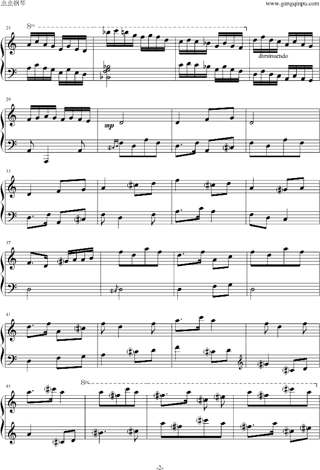 湖南花鼓（湖南民歌）钢琴曲谱（图2）
