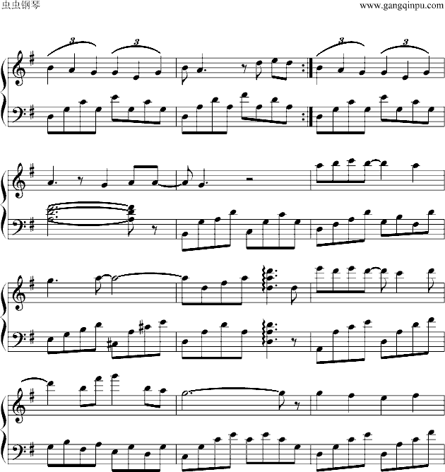 情书钢琴曲谱（图4）