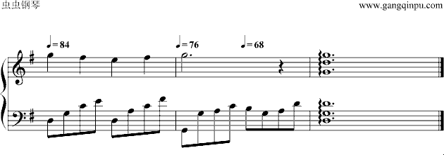 情书钢琴曲谱（图8）