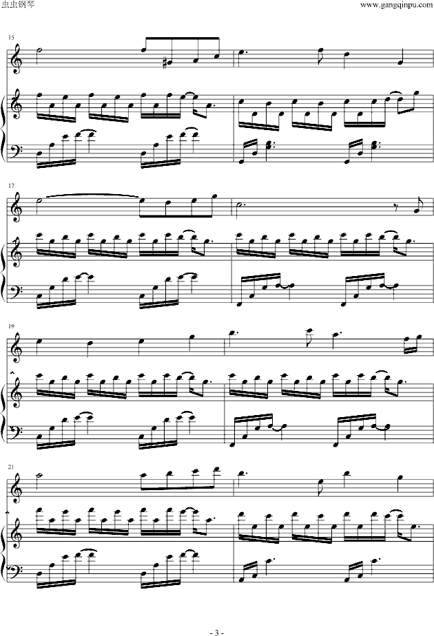 脚踏车钢琴曲谱（图3）