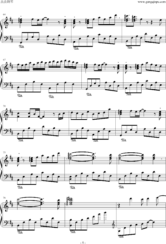 鸟之诗钢琴曲谱（图5）