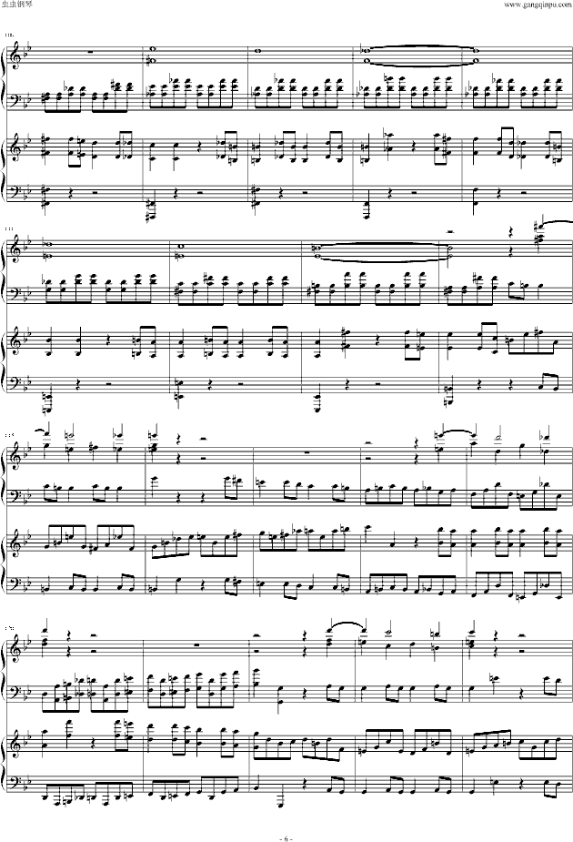 第四十号交响曲第一乐章-双钢琴钢琴曲谱（图6）