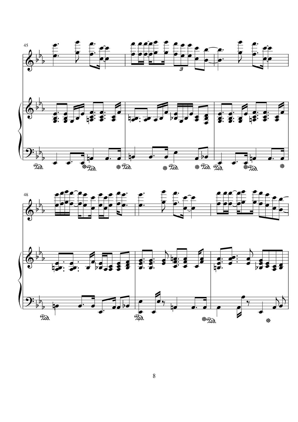 爱计较钢琴曲谱（图8）