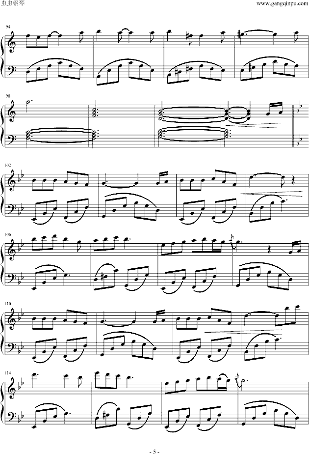双鱼座钢琴曲谱（图5）