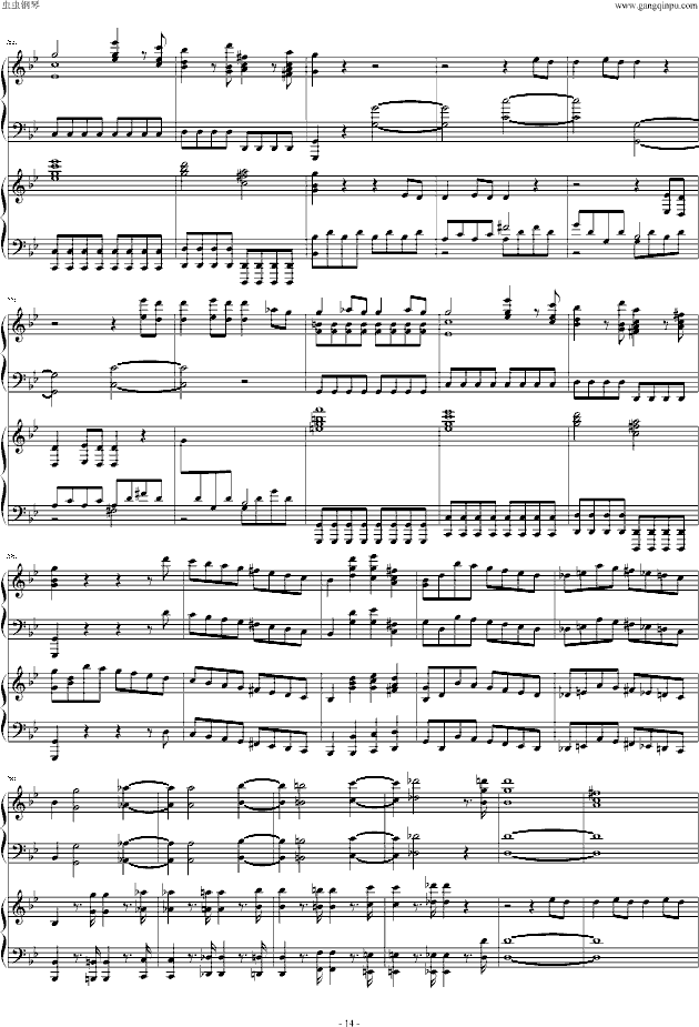 第四十号交响曲第一乐章-双钢琴钢琴曲谱（图14）