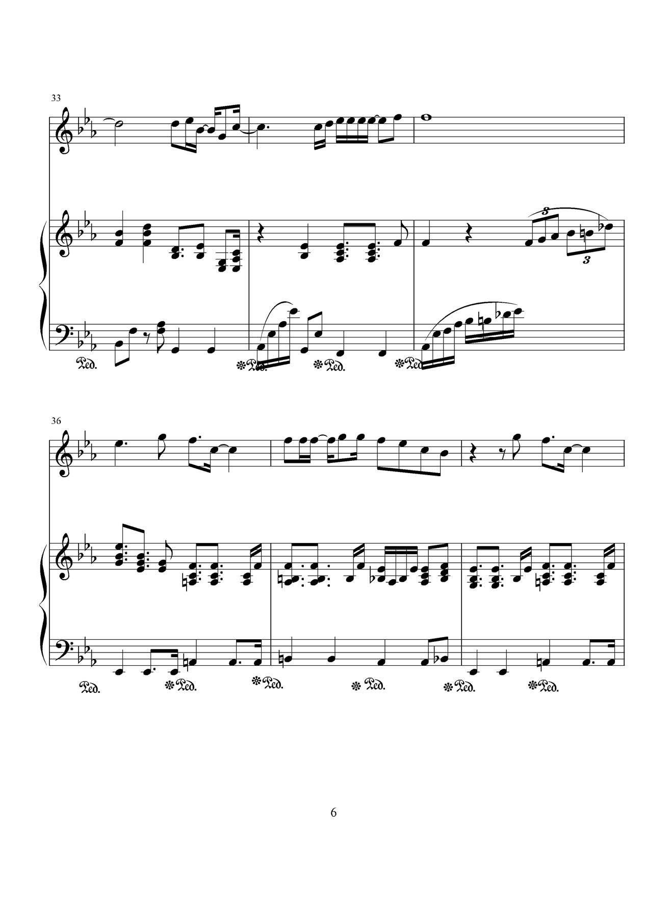 爱计较钢琴曲谱（图6）