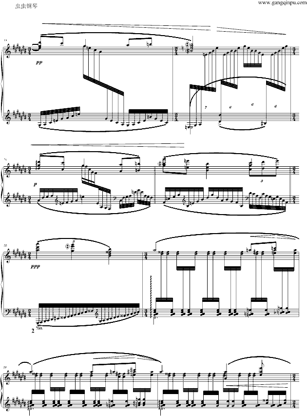 夜之幽灵组曲之水妖钢琴曲谱（图3）