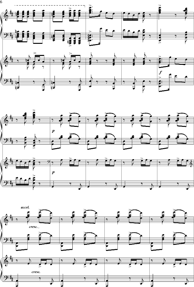 黄河船夫曲钢琴曲谱（图6）