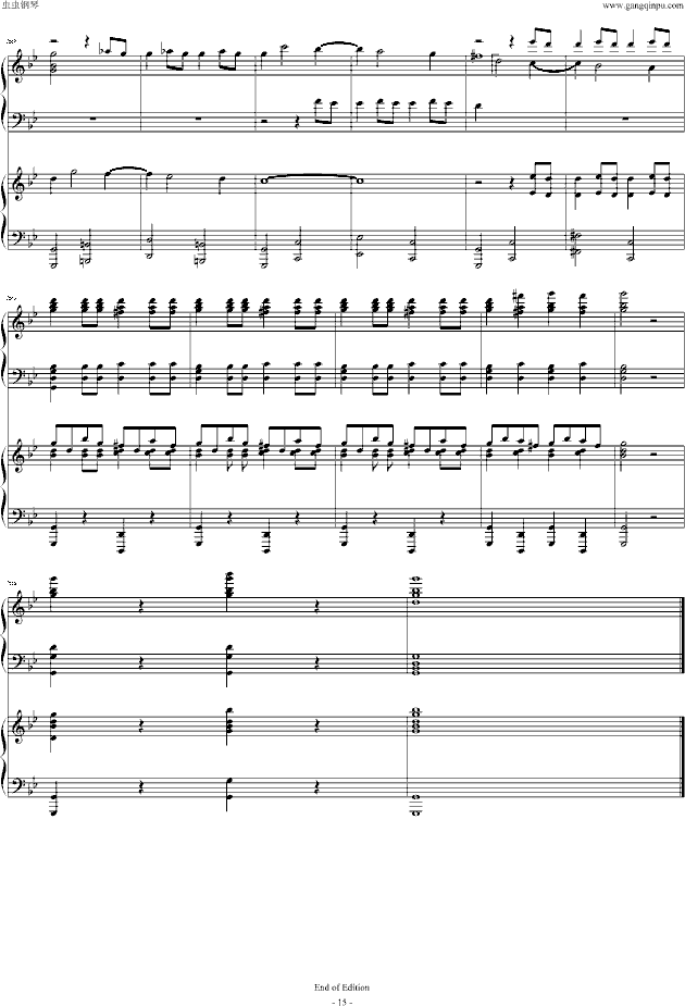第四十号交响曲第一乐章-双钢琴钢琴曲谱（图15）
