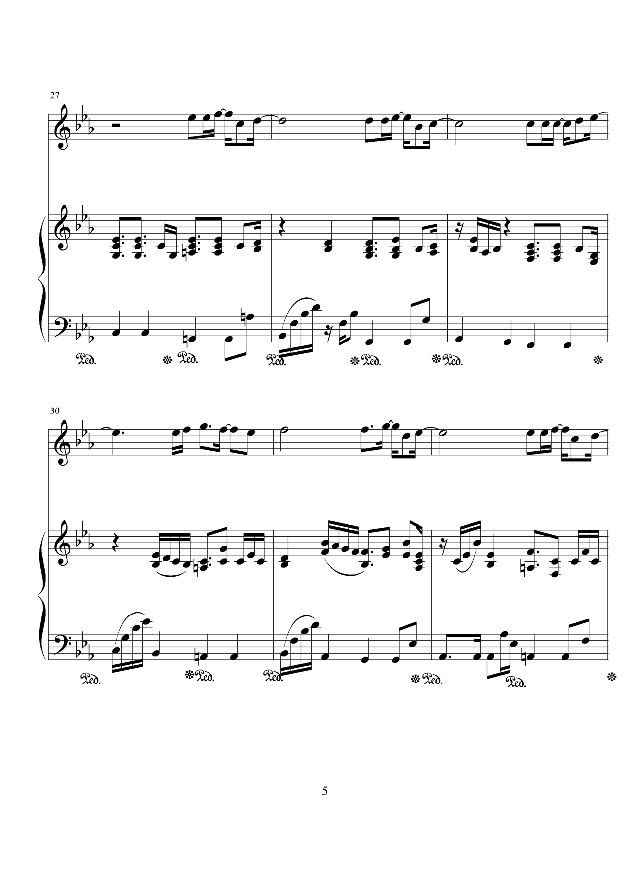 爱计较钢琴曲谱（图5）
