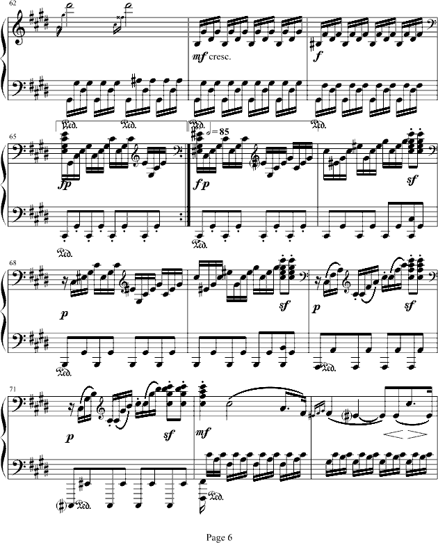 月光奏鸣曲第三乐章钢琴曲谱（图6）