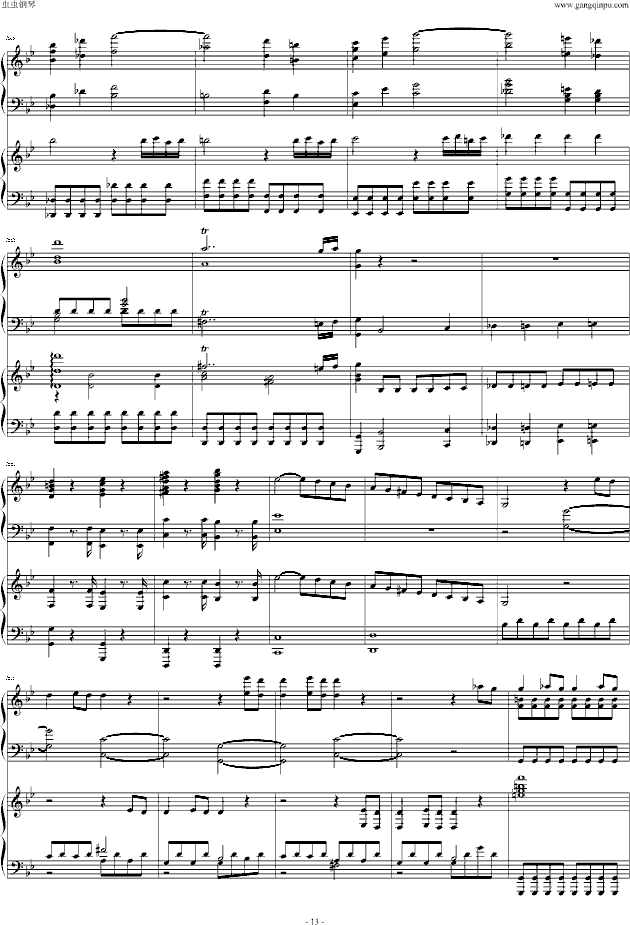 第四十号交响曲第一乐章-双钢琴钢琴曲谱（图13）