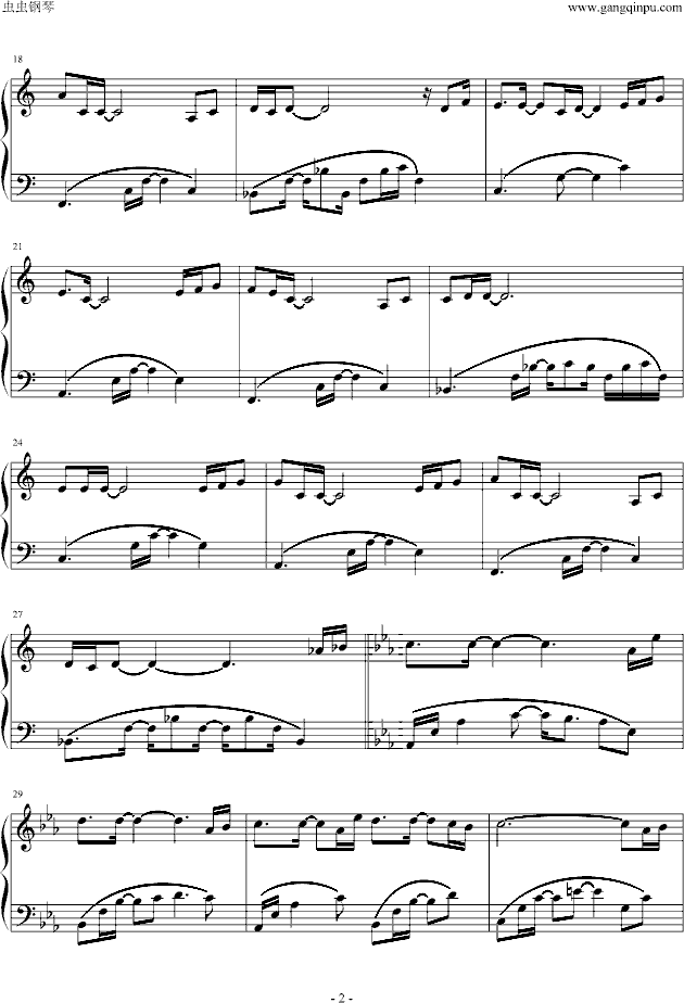 天蝎座(改编)钢琴曲谱（图2）