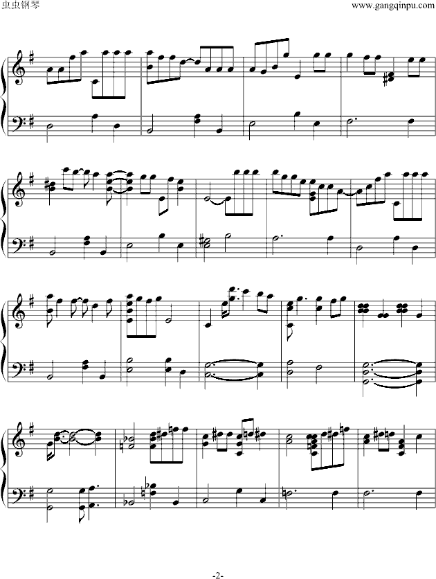 水果篮子钢琴曲谱（图2）