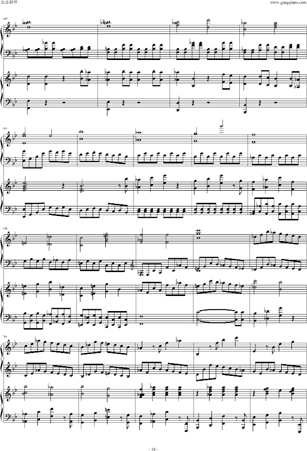 第四十号交响曲第一乐章-双钢琴钢琴曲谱（图10）