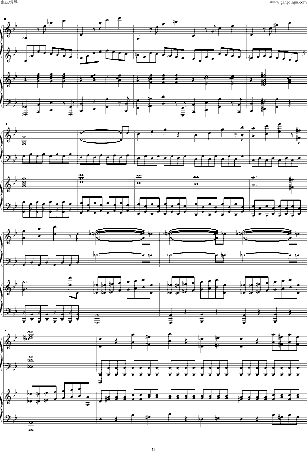 第四十号交响曲第一乐章-双钢琴钢琴曲谱（图11）