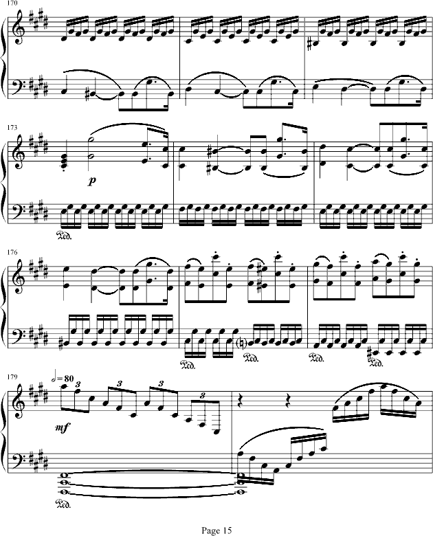 月光奏鸣曲第三乐章钢琴曲谱（图15）