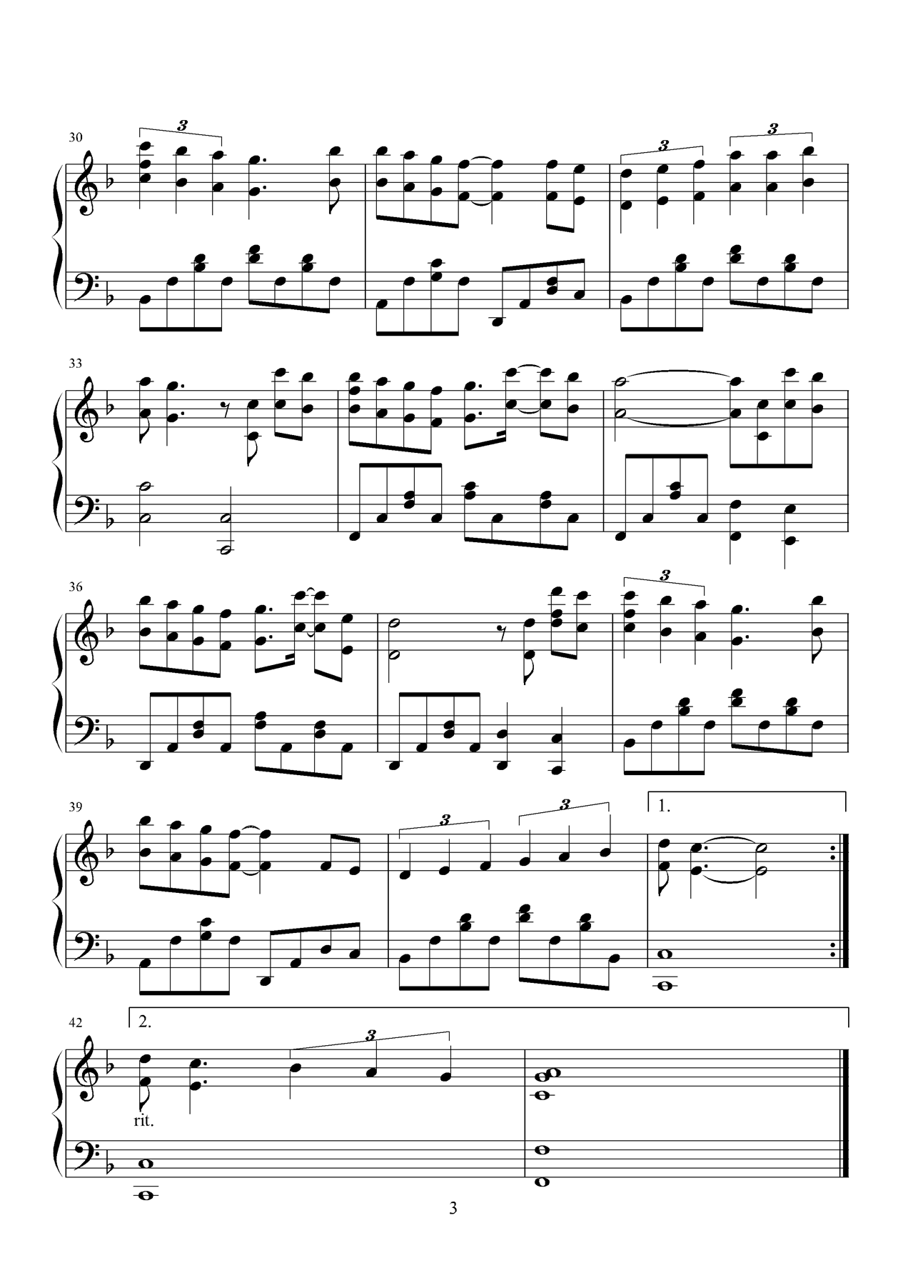 没完没了钢琴曲谱（图3）