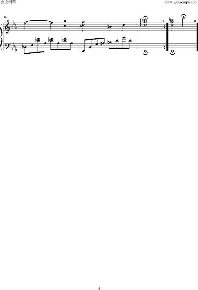 メインテ一マ钢琴曲谱（图4）