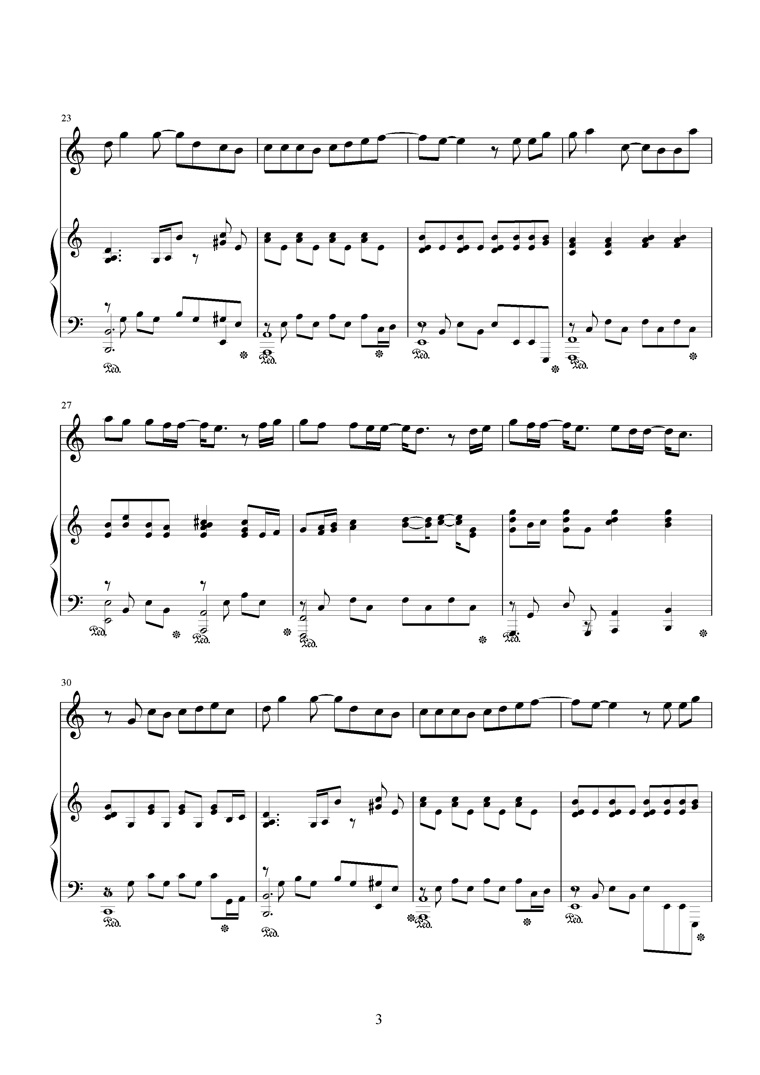 枫钢琴曲谱（图3）