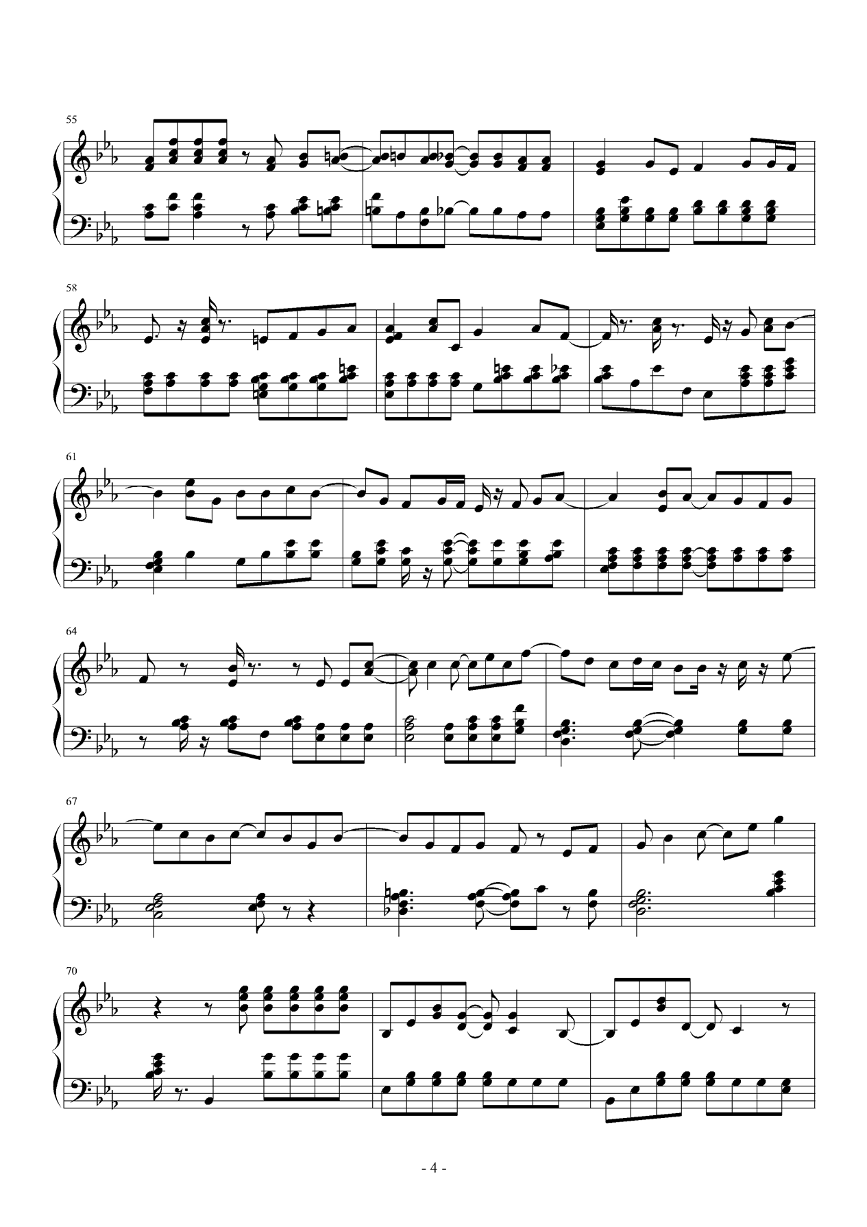 How deep is your love钢琴曲谱（图4）