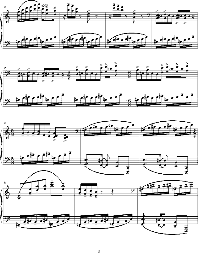 即兴小品——燃钢琴曲谱（图5）
