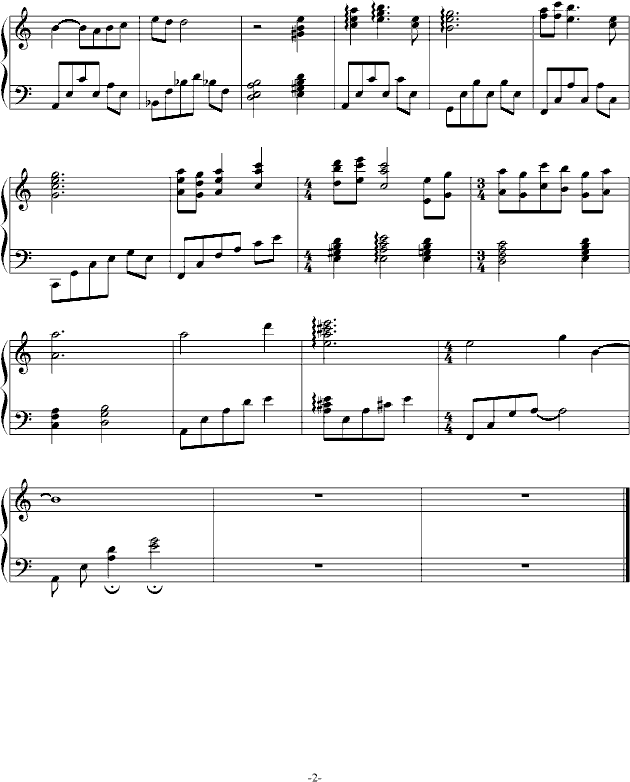 无限的爱钢琴曲谱（图2）