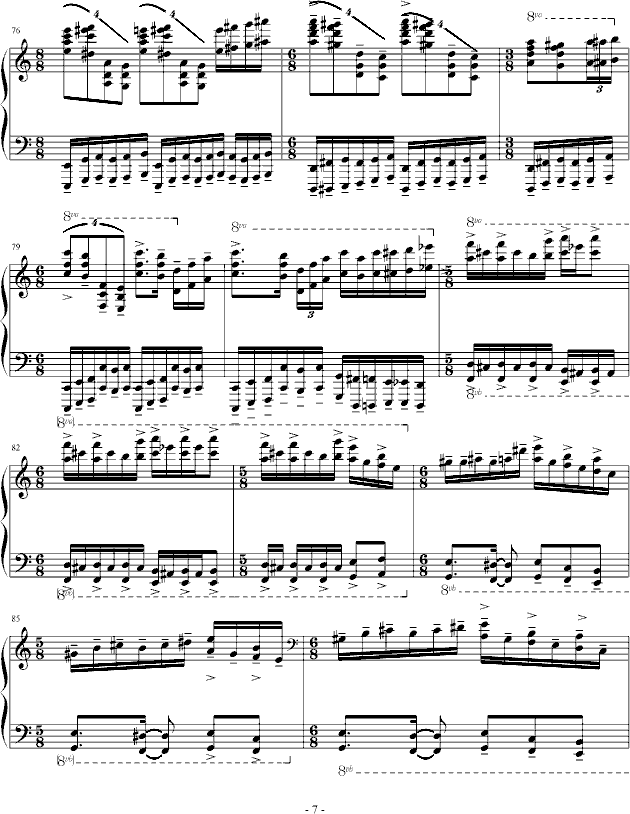 即兴小品——燃钢琴曲谱（图7）