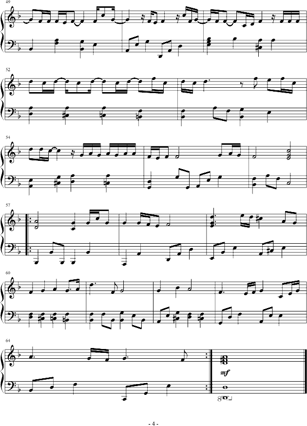 梦歌钢琴曲谱（图4）