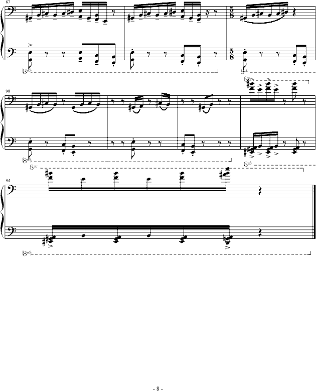即兴小品——燃钢琴曲谱（图8）