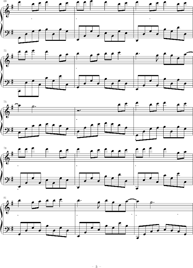 越来越爱钢琴曲谱（图5）