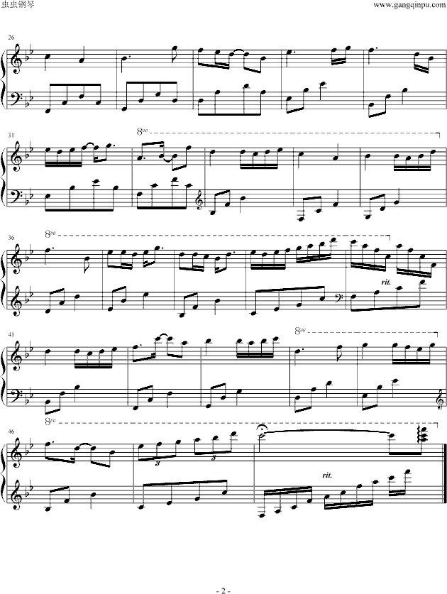 fall in love钢琴曲谱（图2）