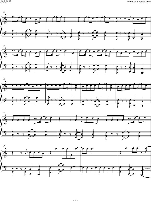 Code Geass R2 片头曲钢琴曲谱（图2）