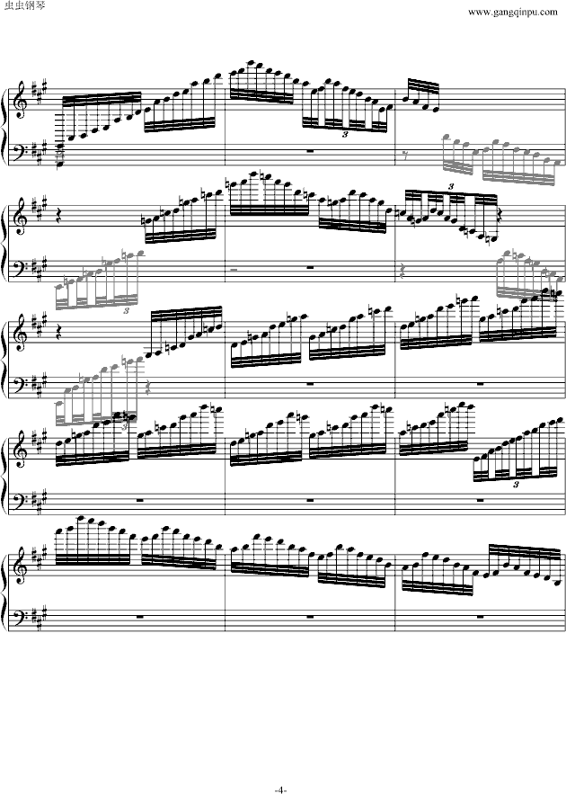 浏阳河钢琴曲谱（图4）