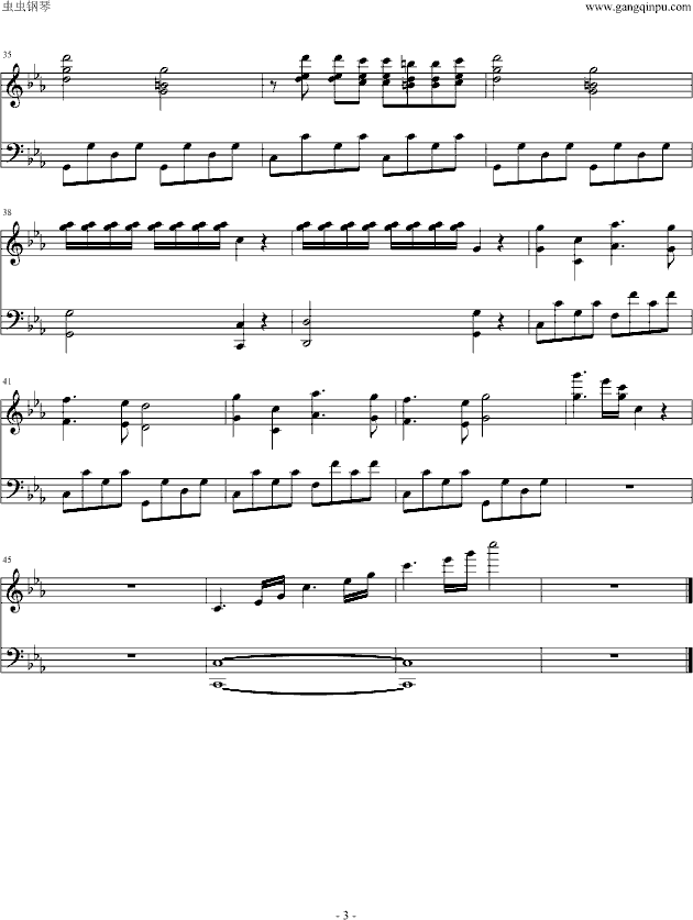 绝望先生插曲Zetsubou no Minuet钢琴曲谱（图3）