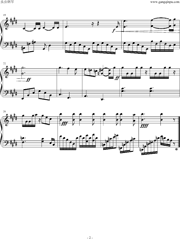 僵尸新娘中Victor的独奏钢琴曲谱（图2）