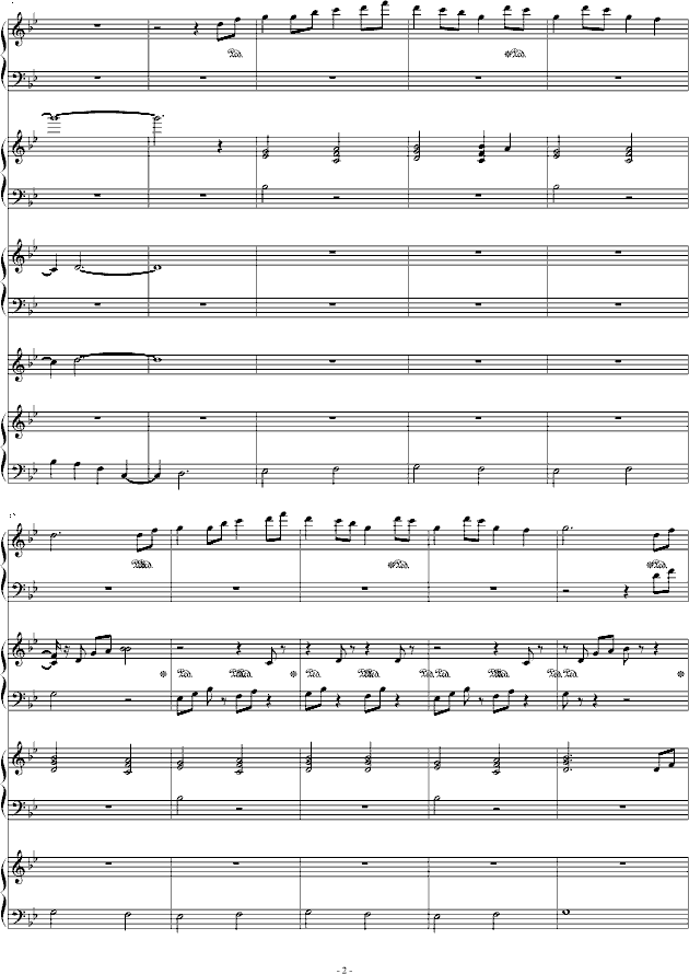 犬夜叉插曲钢琴曲谱（图2）