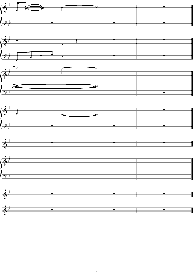 犬夜叉插曲钢琴曲谱（图8）