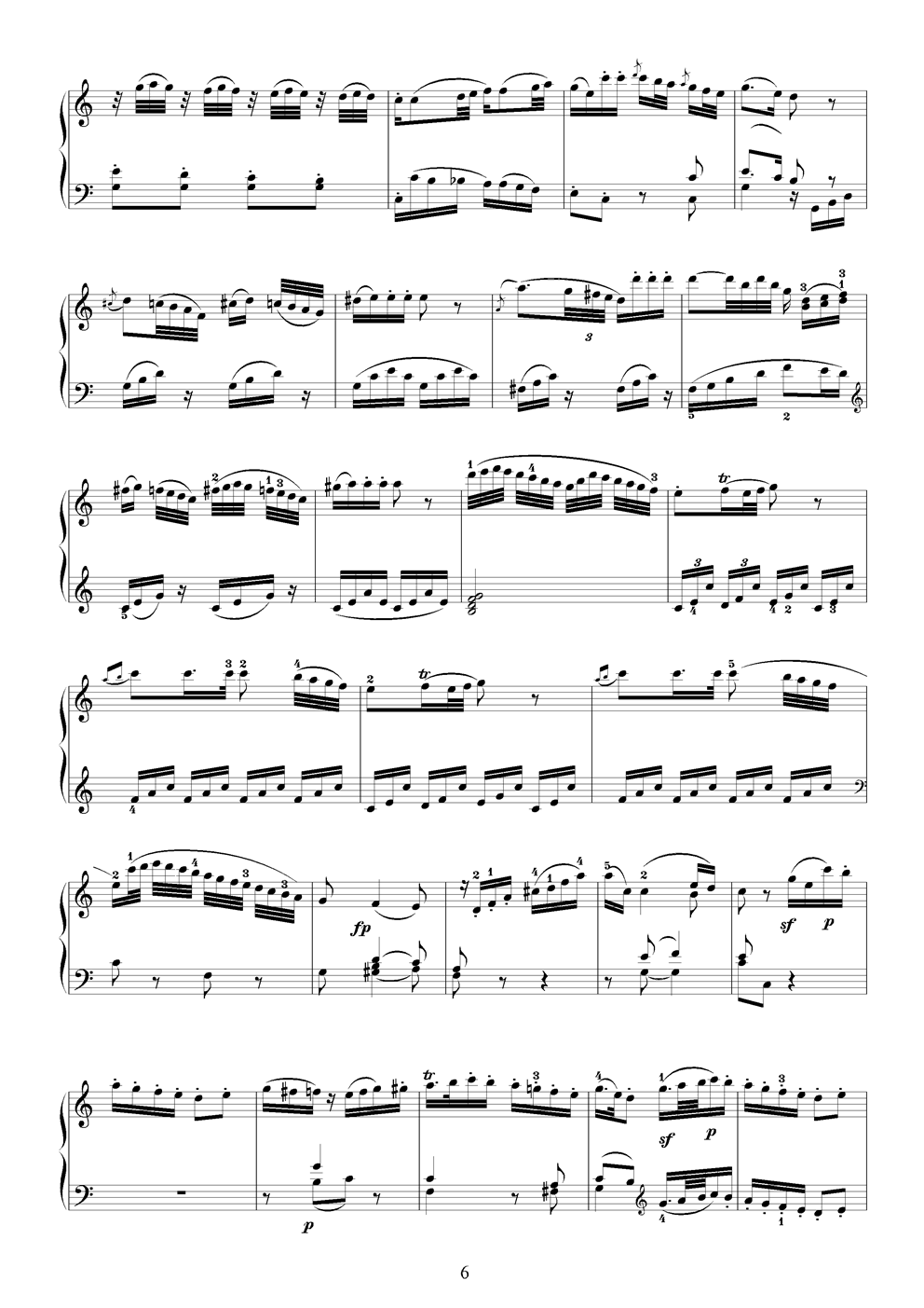 k330第一乐章钢琴曲谱（图6）