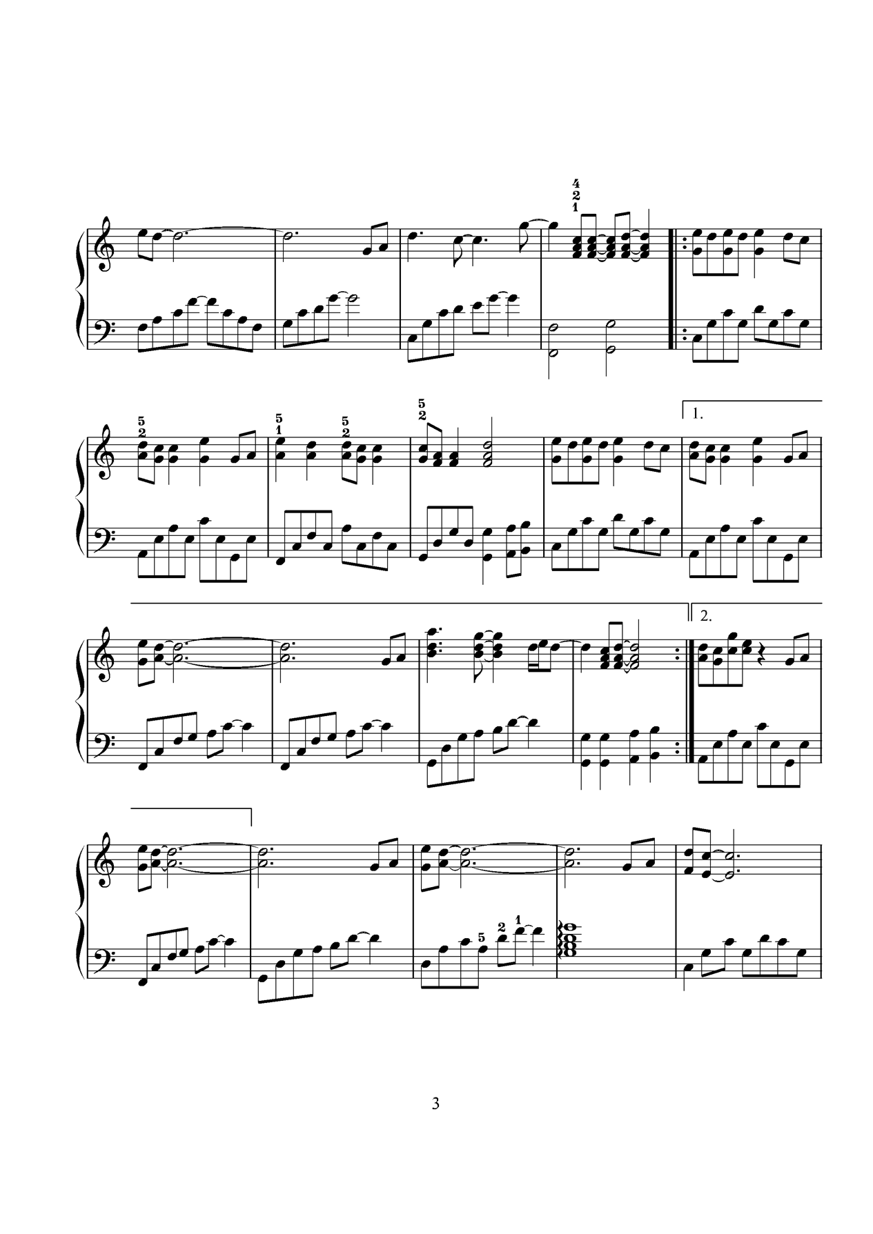 猪之歌钢琴曲谱（图3）