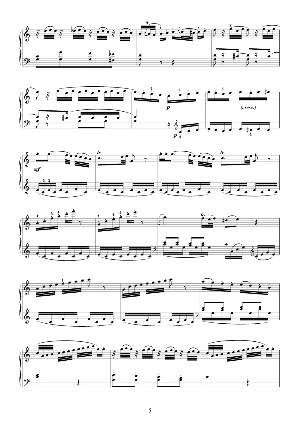 k330第一乐章钢琴曲谱（图5）