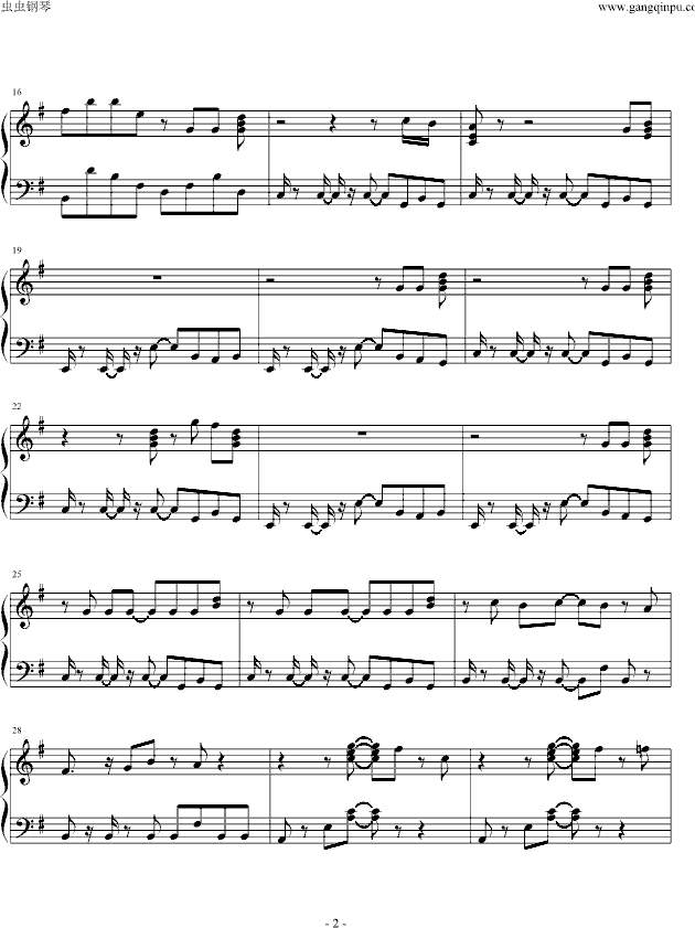 花葬(L`Arc～en～Ciel)钢琴曲谱（图2）