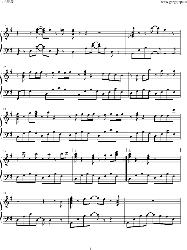 花葬(L`Arc～en～Ciel)钢琴曲谱（图4）